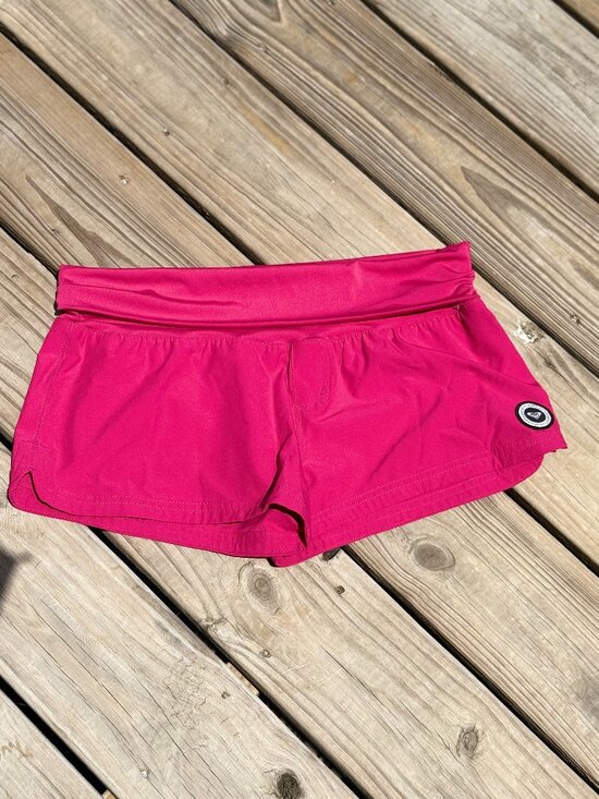 Roxy Pants - Roxy Hot Pink Mini Shorts szSmall Y2K Surfcore Coastal Cowgirl Beach Chic 3741